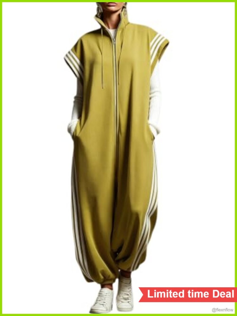 Women Zip Up Jumpsuit Mock Neck Short Sleeve Long Pant One Piece Romper